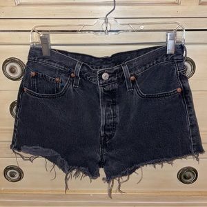 Black Levi 501 Shorts